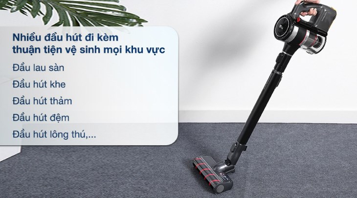 Máy hút bụi lau nhà LG A9K-Ultra được trang bị nhiều đầu hút, giúp bạn dễ dàng vệ sinh các không gian khác nhau Máy hút bụi lau nhà LG A9K-Ultra được trang bị nhiều đầu hút, giúp bạn dễ dàng vệ sinh các không gian khác nhau