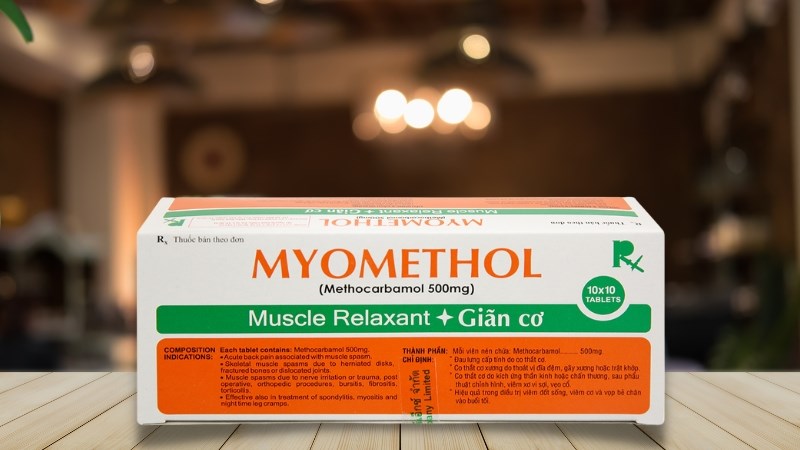 Myomethol 500mg giãn cơ, trị co cứng cơ