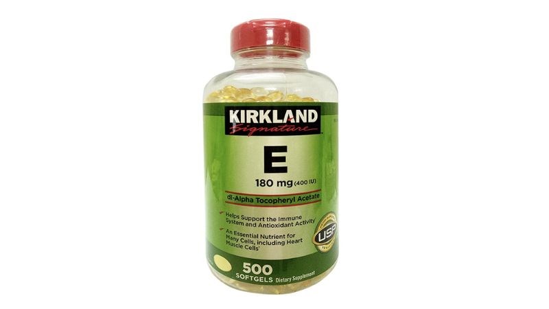 Viên uống Kirkland vitamin E cung cấp vitamin cho cơ thể Viên uống Kirkland vitamin E cung cấp 180 mg vitamin E cho cơ thể