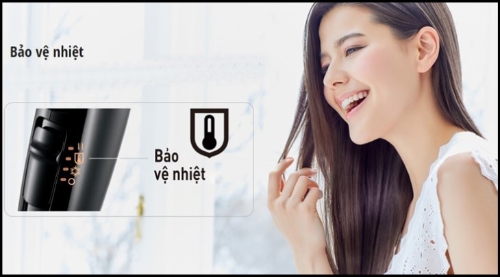 Sấy bảo vệ nhiệt là chế độ sấy giúp bảo vệ tóc tối đa được trang bị trên Máy sấy tóc 2000W Panasonic EH-NE65-K645