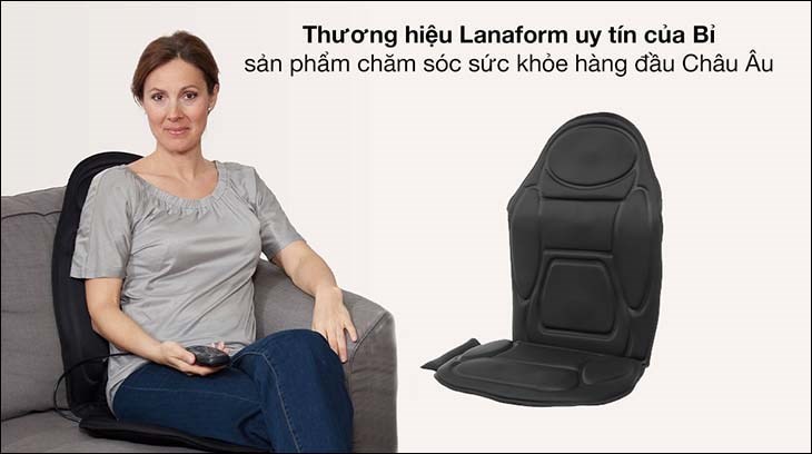 Đệm ghế massage toàn thân Lanaform LA110304 giúp cải thiện tuần hoàn máu, giảm căng thẳng Đệm ghế massage toàn thân Lanaform LA110304 giúp cải thiện tuần hoàn máu, giảm căng thẳng