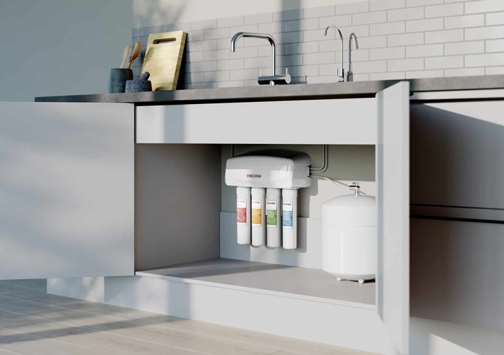 Máy lọc nước RO Stiebel Eltron Glacier 4 lõi có thiết kế lắp đặt âm sang trọng, gọn gàng, tiết kiệm không gian sử dụng