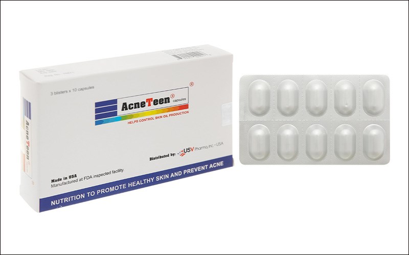 Acneteen bổ sung vitamin, làm đẹp da (3 vỉ x 10 viên)