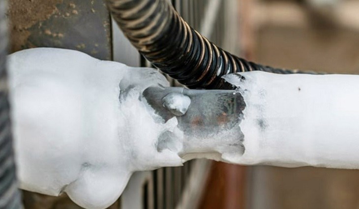 Đường ống dẫn gas bị gấp khúc có thể xuất hiện tình trạng đóng tuyết