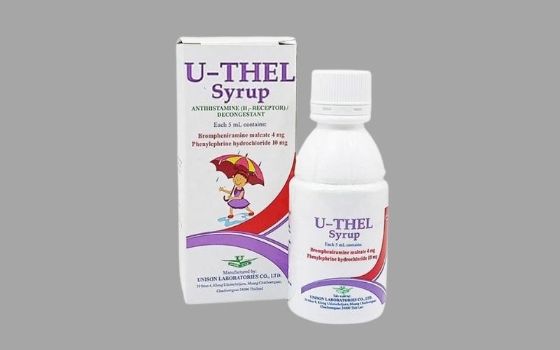 Siro U-Thel giảm triệu chứng bệnh lý hô hấp chai 60ml 