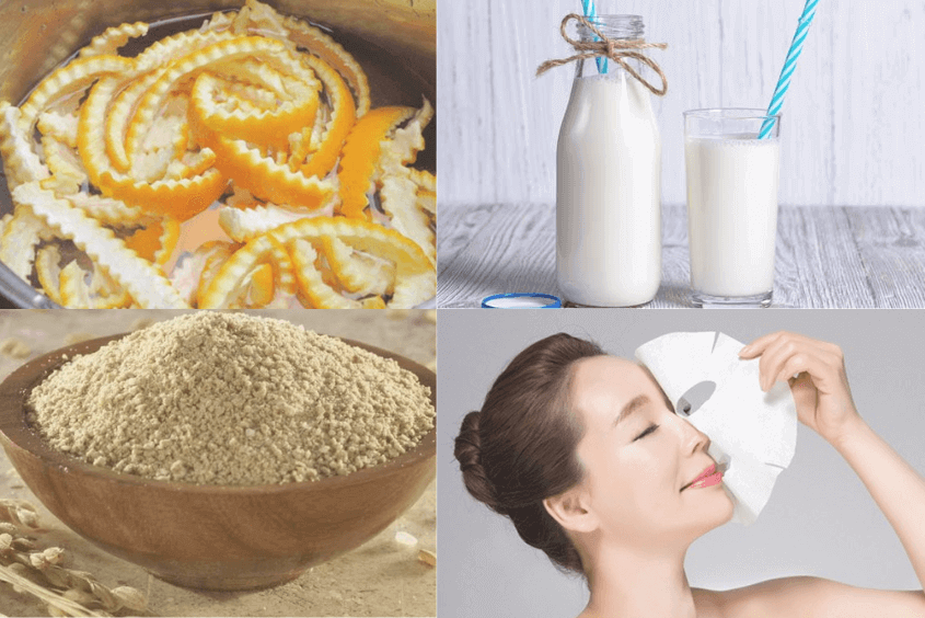 Cách làm mặt nạ từ vỏ cam với bột cám gạo