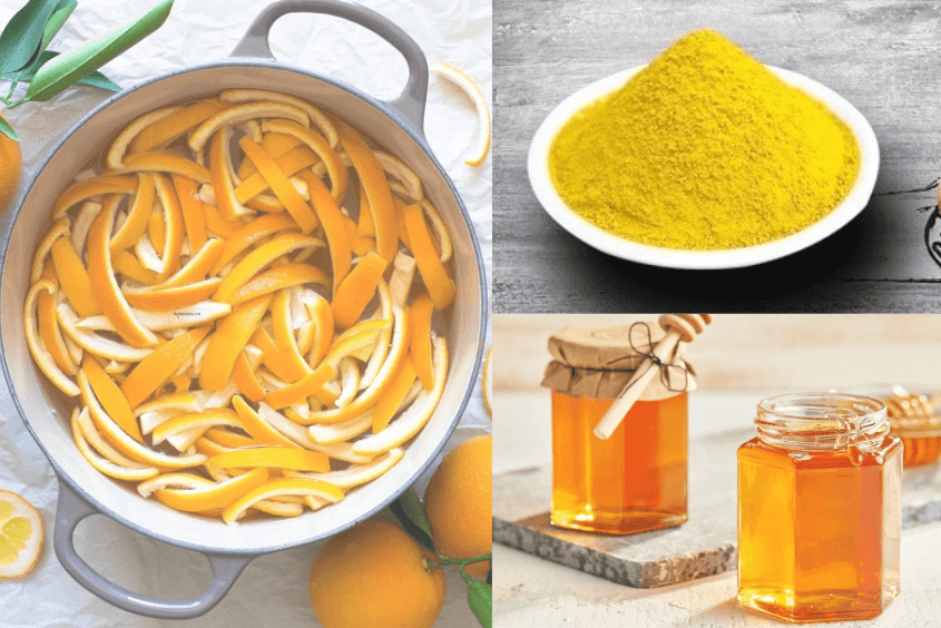 Cách làm mặt nạ từ vỏ cam với nghệ