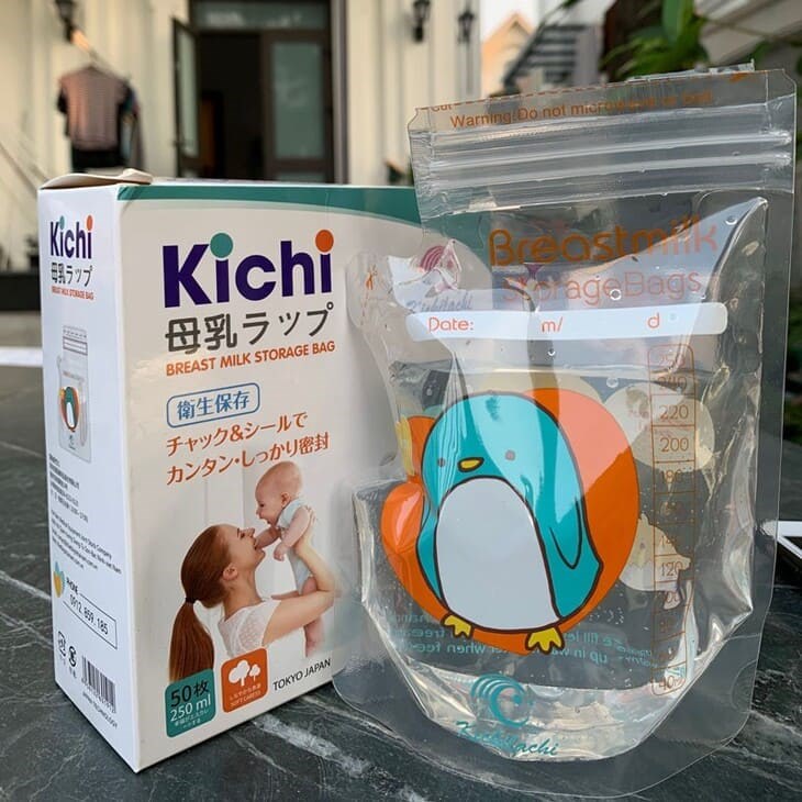 Túi trữ sữa Kichilachi có nhiều dung tích dung tích khác nhau như 100ml, 150ml, 200ml, 250ml