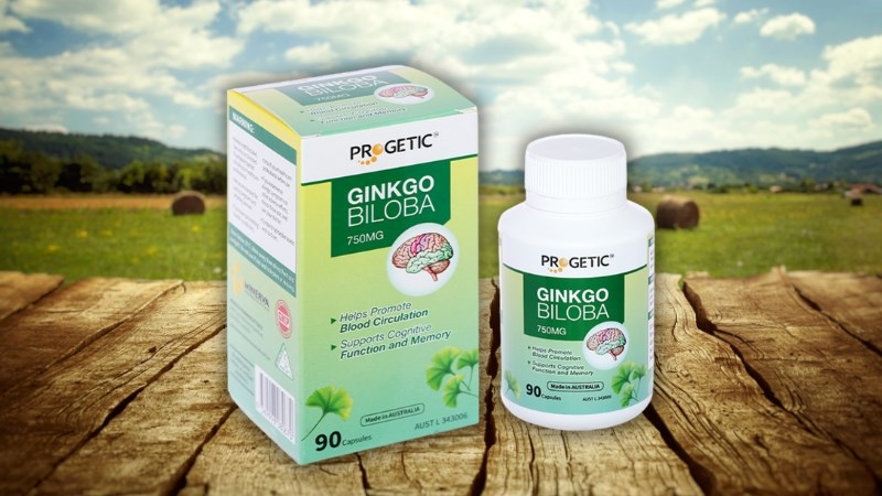 Progetic Ginkgo Biloba 750mg tăng cường lưu thông máu não 