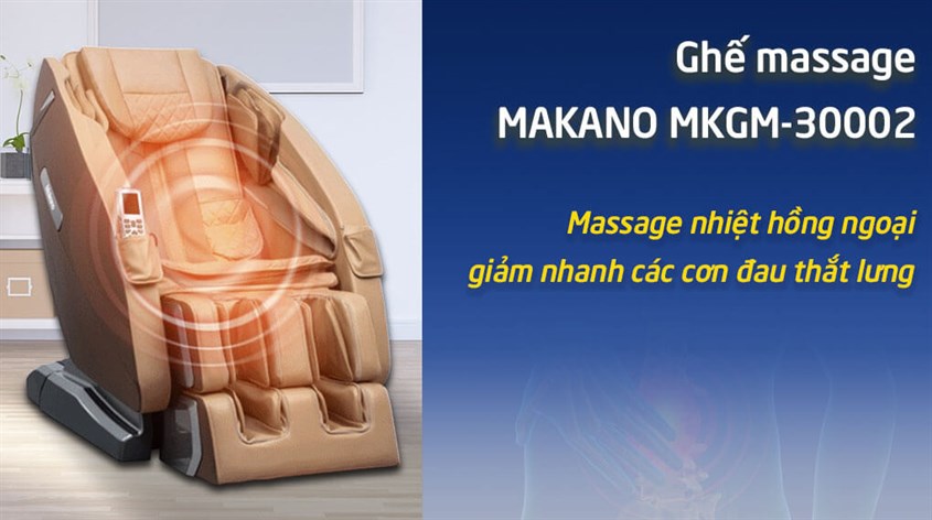 Giảm đau nhức xương khớp với massage nhiệt trên ghế massage Makano MKGM-30002 Giảm đau nhức xương khớp với massage nhiệt trên ghế massage Makano MKGM-30002