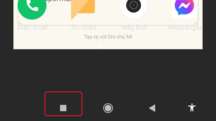 Nhấn vào Phím đa nhiệm