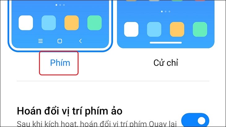 Chọn Phím