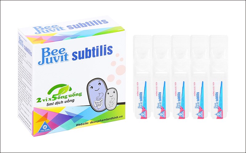 Dịch uống Beejuvit Subtilis bổ sung vi sinh đường ruột hộp 10 ống x 5ml