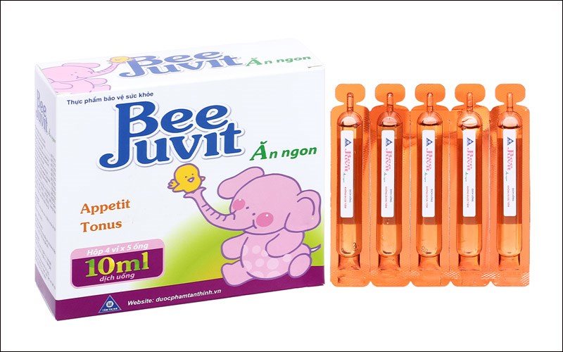 Dung dịch Beejuvit Ăn Ngon tăng cường tiêu hóa hộp 20 ống x 10ml