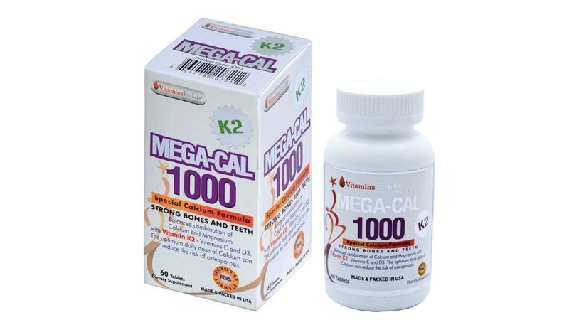 Viên uống Mega-Cal 1000 Vitamins For Life cung cấp canxi cho cơ thể