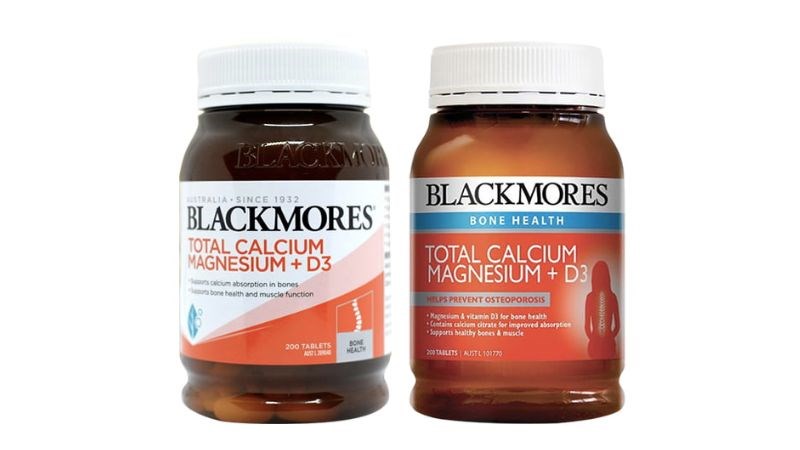 Viên uống Blackmores Total Calcium Magnesium + D3 cung cấp 229,2mg canxi