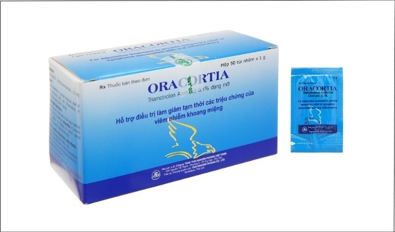 Thuốc mỡ Oracortia 0.1% trị viêm nhiễm khoang miệng