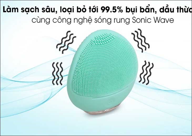 Máy rửa mặt Halio Sweet Mint giúp người dùng loại bỏ bụi bẩn sạch sẽ lên tới 99,5%