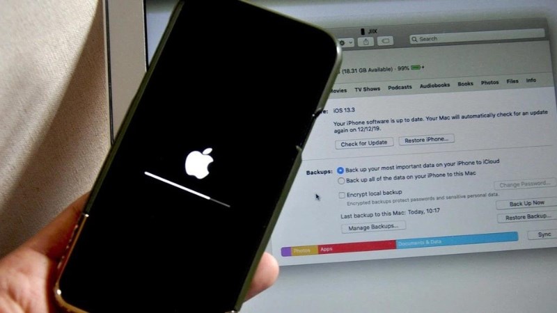 Khôi phục cài đặt gốc iPhone để giúp camera hết bị đen Khôi phục cài đặt gốc iPhone để giúp camera hết bị đen