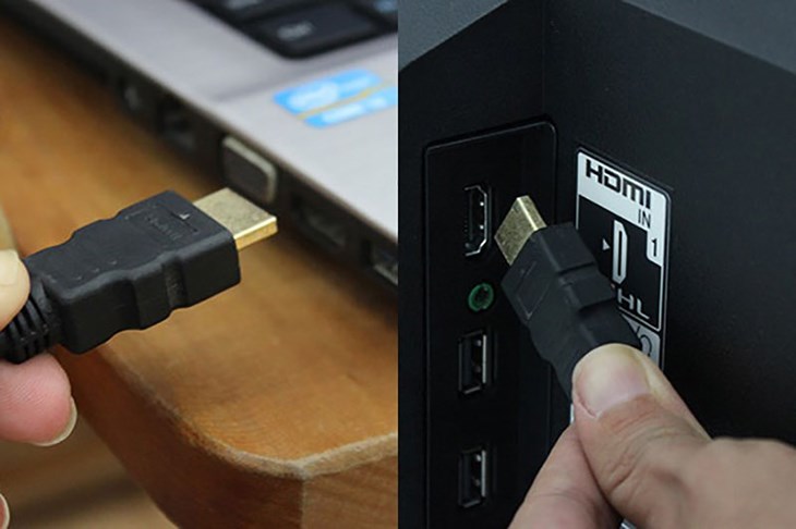 Thực hiện kết nối lại cáp video HDMI