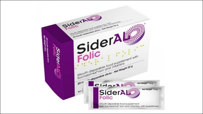 Bột uống bổ sung sắt cho bà bầu Sideral Folic của Ý