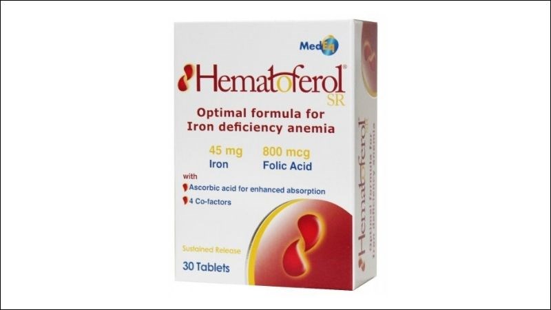 Viên uống Hematoferol bổ sung sắt và axid folic