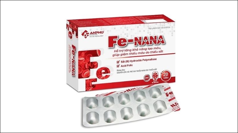 Viên bổ sung sắt cho bà bầu Fe-Nana