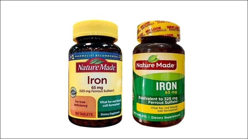 Viên nén Nature Made Iron bổ sung sắt cho bà bầu