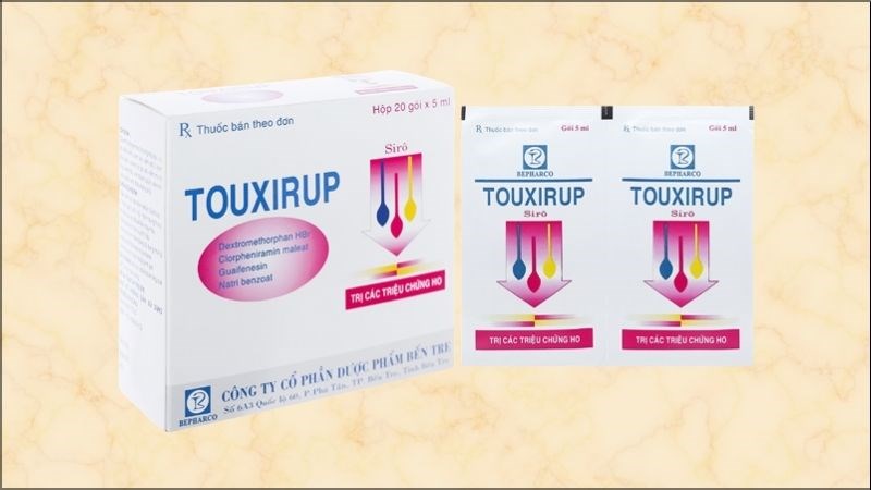 Siro Touxirup trị ho khan, ho do kích ứng (20 gói x 5ml)