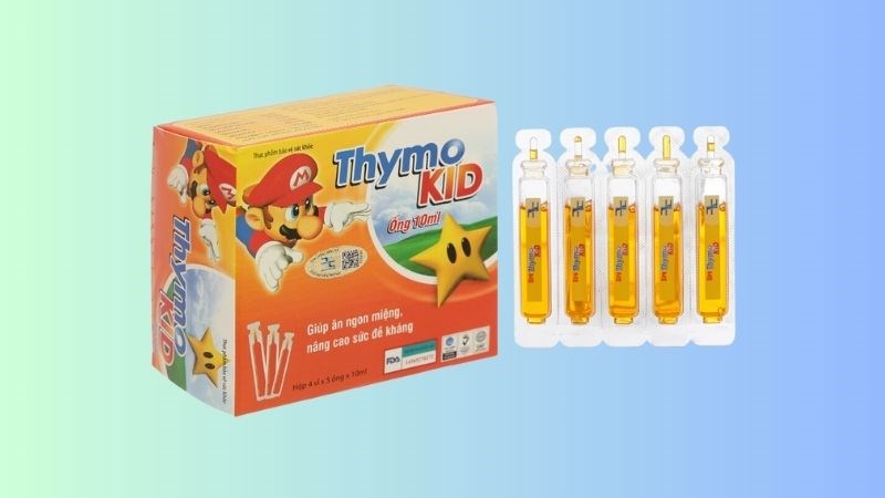 Siro ThymoKid giúp ăn ngon miệng, tăng đề kháng hộp 20 ống x 10ml