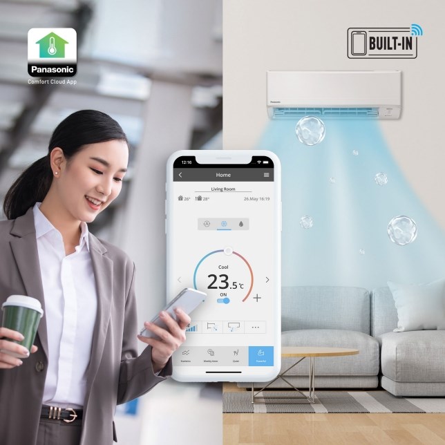 Kết nối với ứng dụng Panasonic Comfort Cloud trên điện thoại thông minh nhờ khả năng kết nối với Wifi và điều khiển chúng từ bất kỳ đâu, ngay tại nhà hay từ xa.