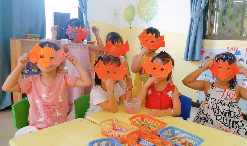 Lớp học phát triển khả năng sáng tạo tại Trường Mầm non học viện Thiên Thần Nhỏ 