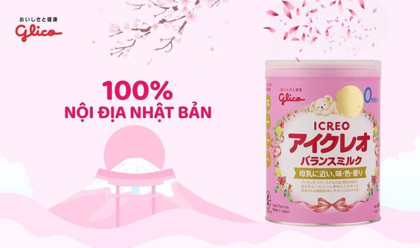 Sữa bột Glico Icreo số 0 800g (0 - 12 tháng)