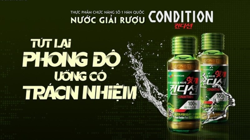 Nước giải rượu CJ Condition hỗ trợ giải độc, bảo vệ gan