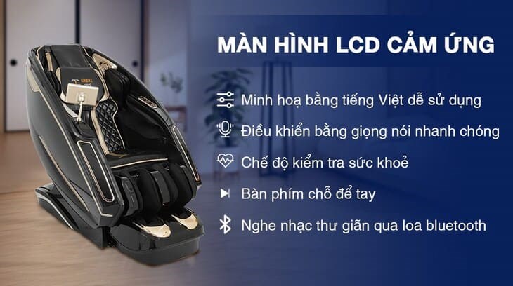 Ghế Massage Airbike Sports MK-337 hỗ trợ điều khiển bằng giọng nói tiếng Việt giúp người dùng điều chỉnh chế độ massage dễ dàng hơn