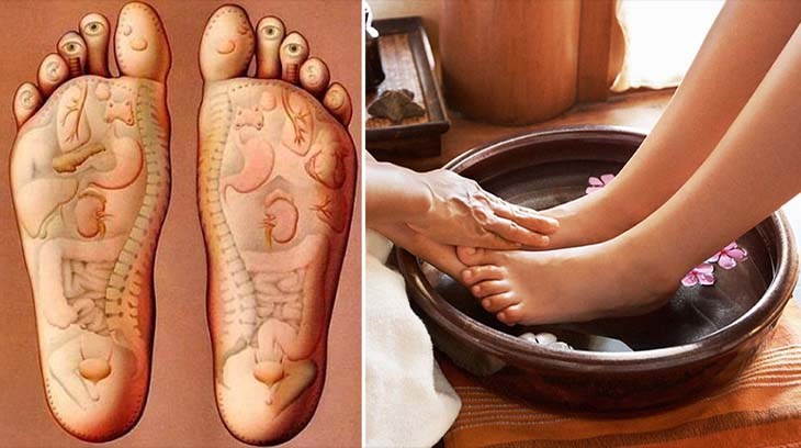 Ngâm chân bằng với nước nóng có thể giúp lưu thông máu 