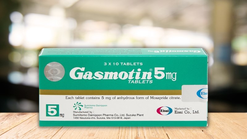 Gasmotin 5mg trị triệu chứng dạ dày - ruột
