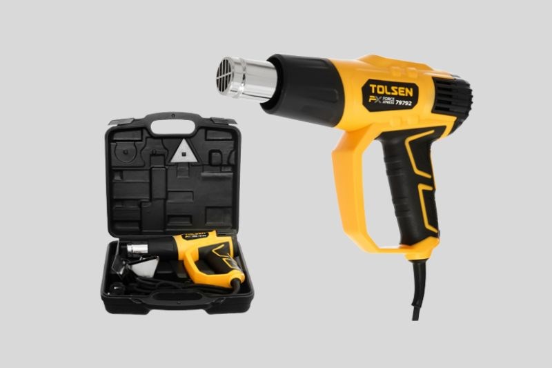 Máy thổi hơi nóng Tolsen 79792 2000W có thiết kế gọn đẹp, trọng lượng chỉ 1.9kg