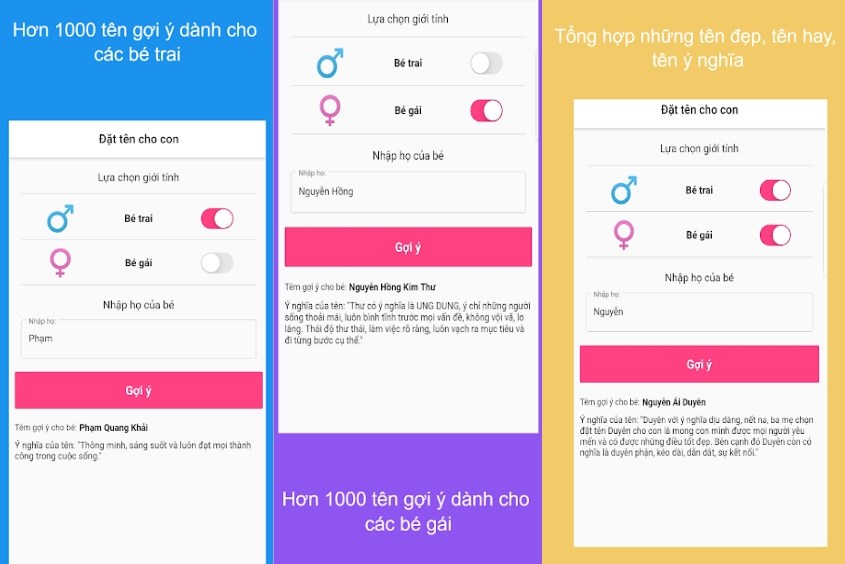 Gợi ý các phần mềm đặt tên cho con phổ biến trên iOS và Android