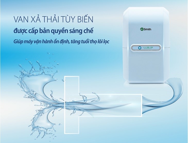 Van xả thải tùy chỉnh của hệ thống lọc nước AO Smith là một bộ phận quan trọng