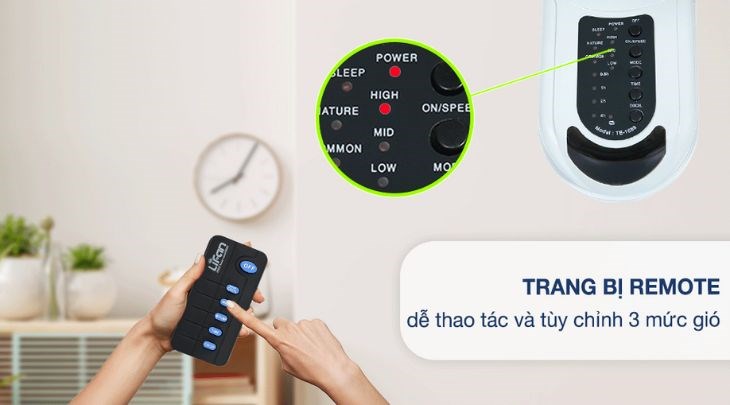 Hỗ trợ người dùng điều chỉnh mức độ gió mong muốn với phím SPEED tiện dụng