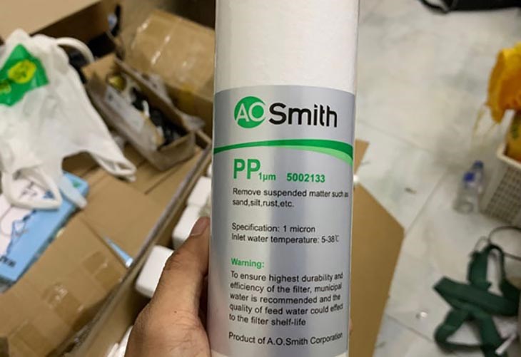 Lõi PP 1 micron giúp loại bỏ cặn bẩn thô kích thước cỡ 1 micromet