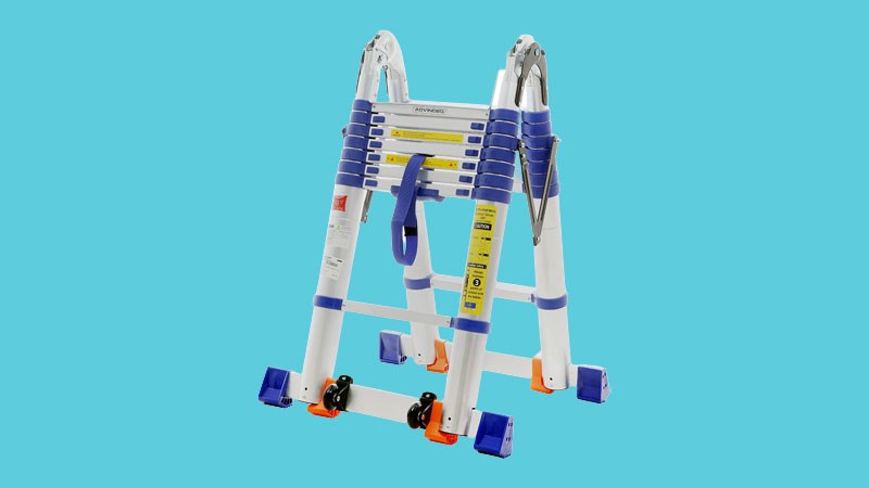 Thang nhôm rút đôi 8 x 2 bậc Advindeq ADT708BN có khung và các bậc đều được làm từ chất liệu hợp kim nhôm cao cấp