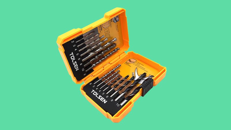 Mũi khoan gỗ - tường - sắt Tolsen 75628 2-10 mm (hộp 16 mũi) được làm từ chất liệu thép chắc chắn