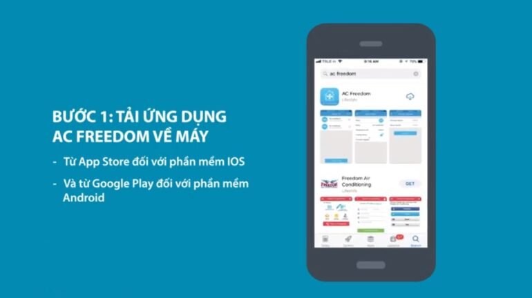 Ứng dụng AC Freedom có mặt trên cả App Store và CH Play