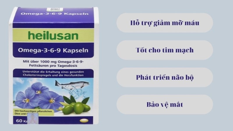 Heilusan Omega-3-6-9 Kapseln hỗ trợ giảm mỡ máu 