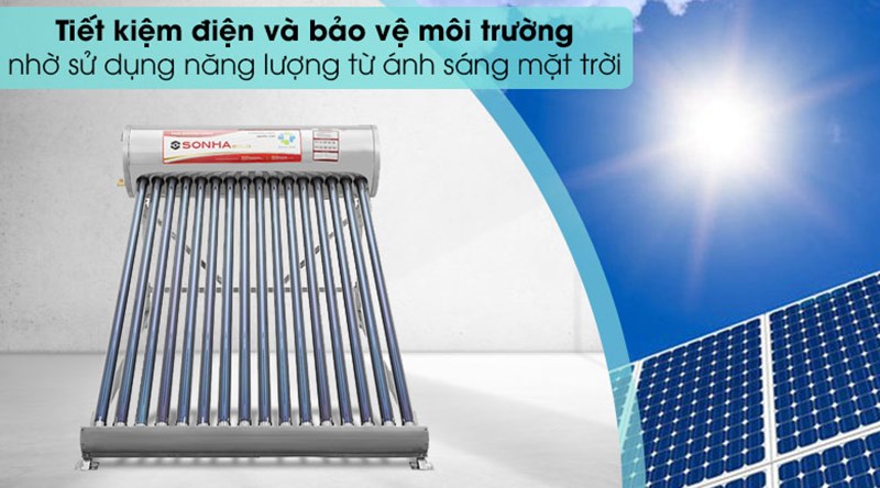 Máy nước nóng năng lượng mặt trời Sơn Hà 160 lít Gold 58-160 phù hợp sử dụng trong gia đình có 3 - 4 thành viên
