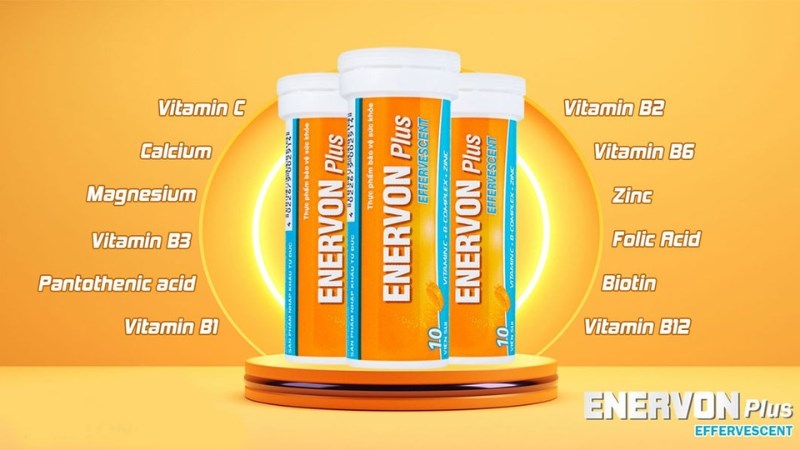 Viên sủi Enervon Plus Effervescent hỗ trợ tăng đề kháng 