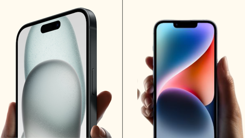 Sự khác biệt về màn hình của iPhone 15 và iPhone 14