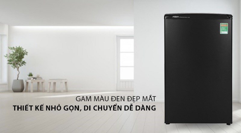 Tủ lạnh Aqua 90 lít AQR-D99FA(BS) thuộc dòng tủ lạnh mini có thiết kế nhỏ gọn